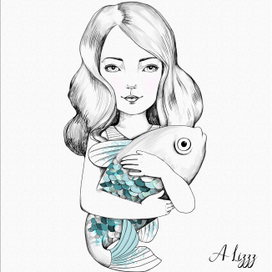 девочка и рыба