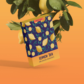 Иллюстрация для коробки лимонного чая