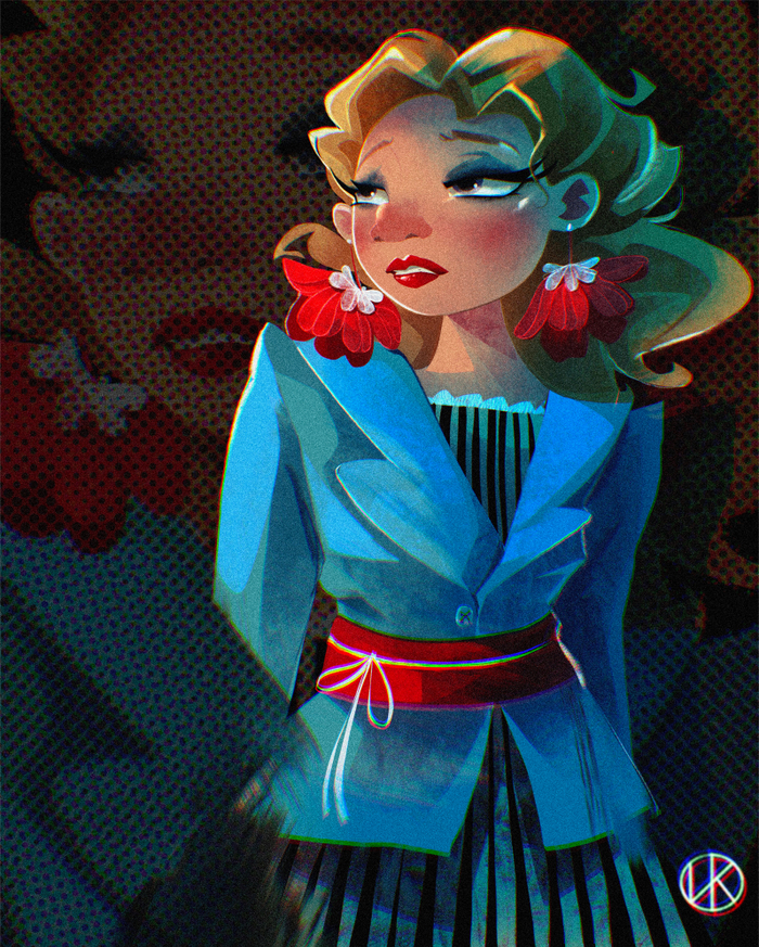 "Девушка в красных серьгах"