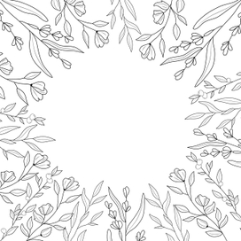 minimal botanical graphic sketch drawing