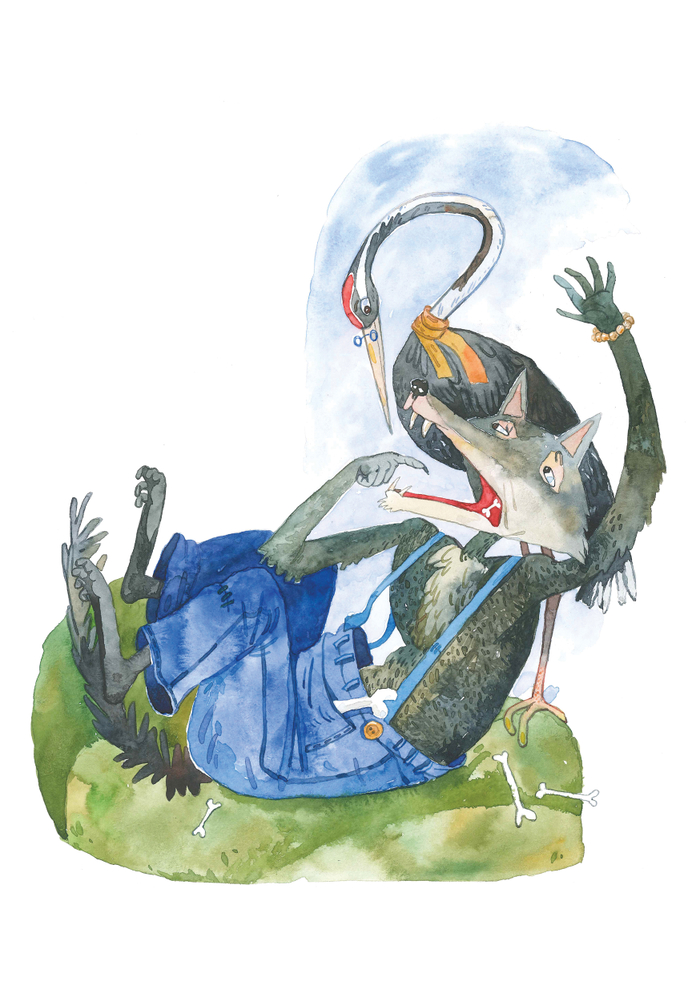 Волк и журавль