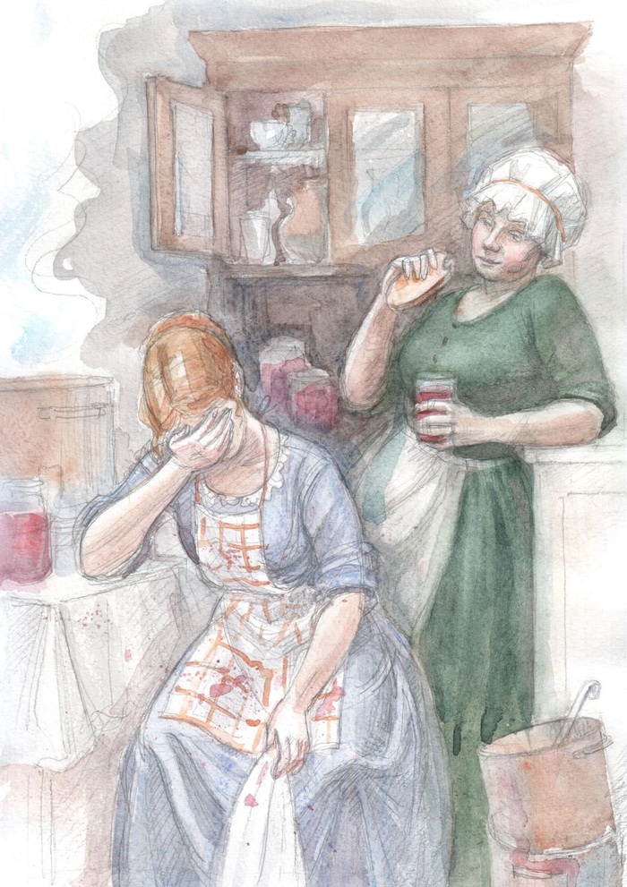 Иллюстрация к повести Луизы Мэй Олкотт "Маленькие женщины замужем"