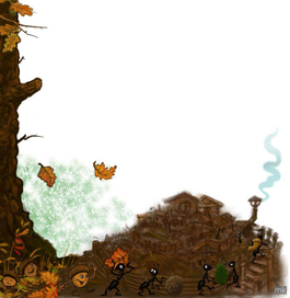 Book illustration ''Adventure of the Little Acorn''