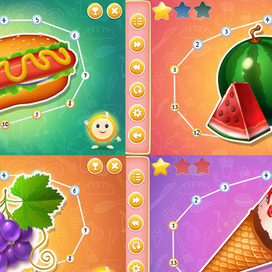 Арт для мобильной игры "Соедини точки"