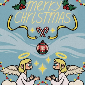 Рождественская открытка "Праздничное чудо"