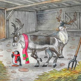 иллюстрация к рождественской книге.