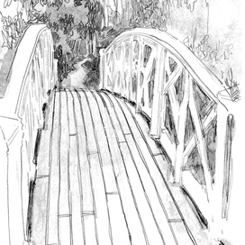 Мостик в усадьбе Остафьево .