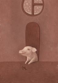 Поросёнок и снег