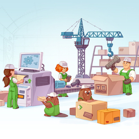 Производство, хранение, упаковка и отправка запасных частей