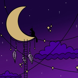 Кот на Луне