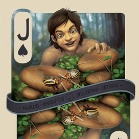 Карты игральные "Грибы" - пики