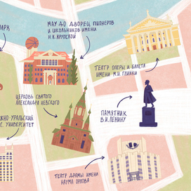 Центр Челябинска. Карта