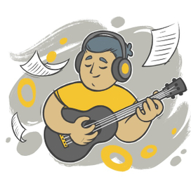 Иллюстрация для музыкального сайта