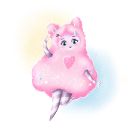 Персонаж сладкая вата 