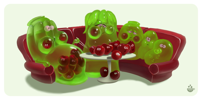 "как делают желе с фруктами?!"  или "вся семья в сборе"