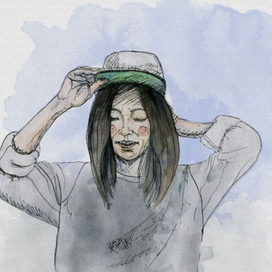 девушка в кепке