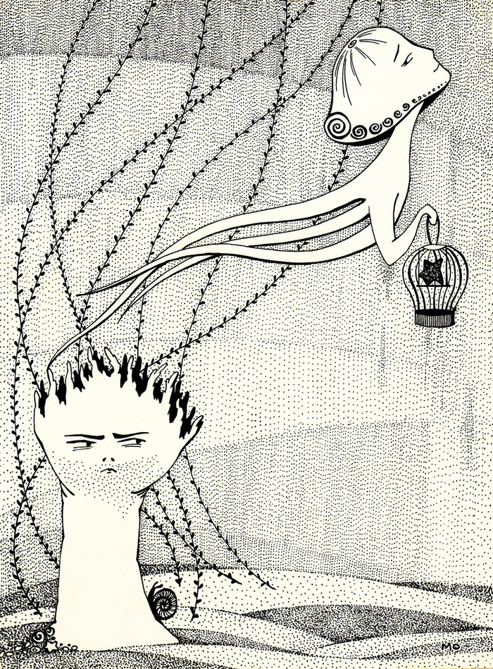 медуза Февралина и водоросль Актиний