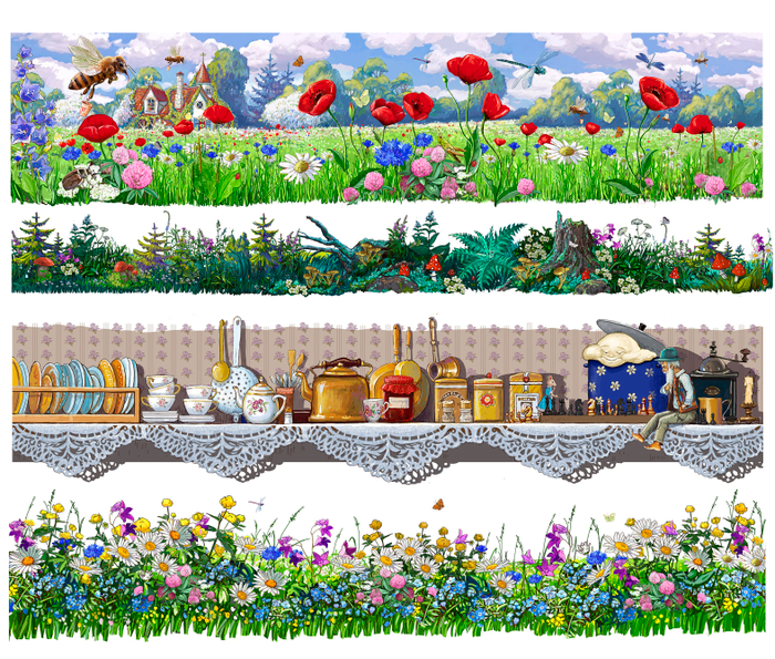 Полосы для оформления разворотов, верх или низ.