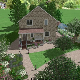 Ландшафтный дизайн частный дом