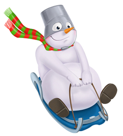 На саночках