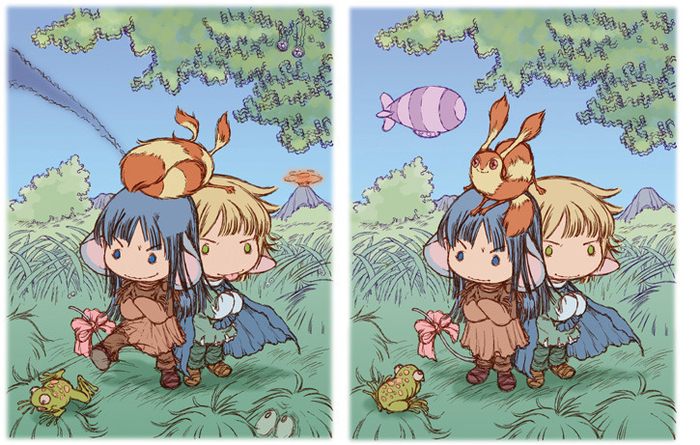 персонажи (найди отличия)