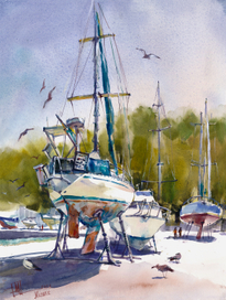 Ocean port-marina in Nazare, Portugal