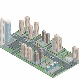 Город в изометрии