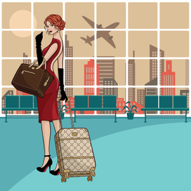 Lady in red ( fashion  glamor illustration girl woman люди человек женщина фэшн иллюстрация девушка гламур )