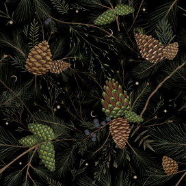 Бесшовный паттерн с шишками