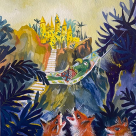 Зелёный попугай 