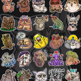 Стикерпак с животными