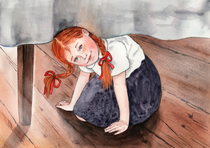 Иллюстрация к повести "Девочка из города"