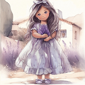 Маленькая лавандовая девочка 