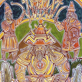 Слово о полку Игореве.Хан половецкий Кончак. 44х63. 2017г.