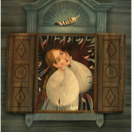 Иллюстрация к сказке "Пёрышко Финиста ясна сокола" для сборника русских сказок издательства Лабиринт Пресс