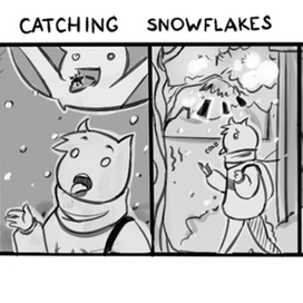 На язык поймать снежинку