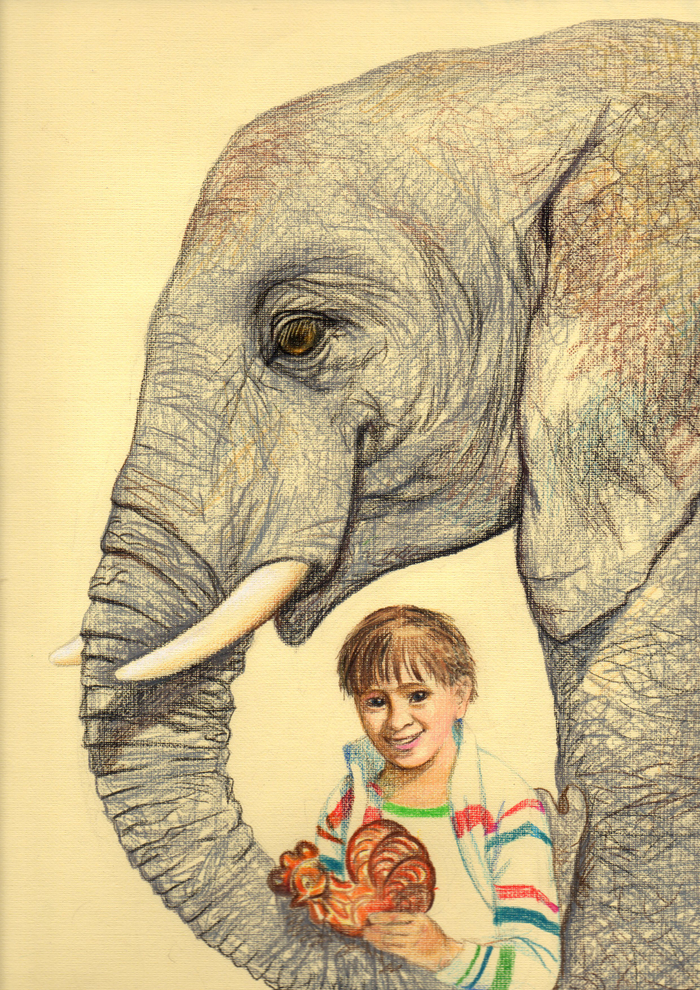 Иллюстрация книги Ю.Маслова Пряник для слона_