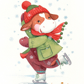 коровка на льду