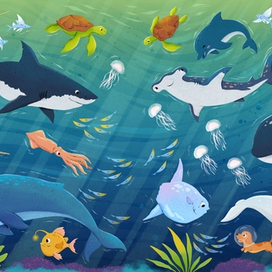 Виммельбух Найди и покажи Моря и Океаны