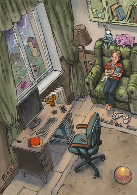 Иллюстрация в детскую энциклопедию об истории электричества.