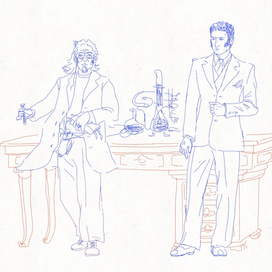 Фэнтези "Нити судьбы". Карточка персонажа. Шелон и доктор.