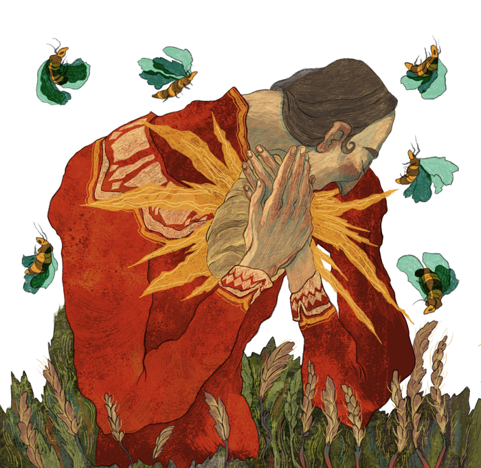 Верхняя часть диптиха о хлебе