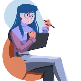 Девушка с планшетом