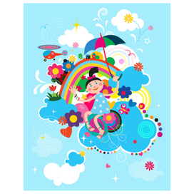 девочка на облаке