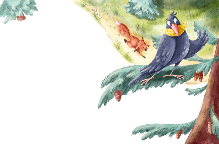 Ворона и Лисица. Крылов И.А.