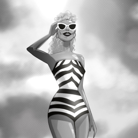 Черно-белый Барби-мир