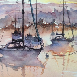 Моринья . Порт. Рассвет.