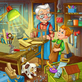 в мастерской