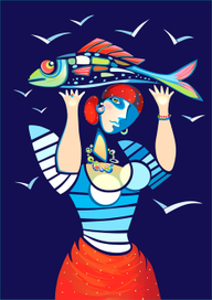 Девушка с рыбой