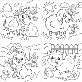Раскраски. Животные фермы